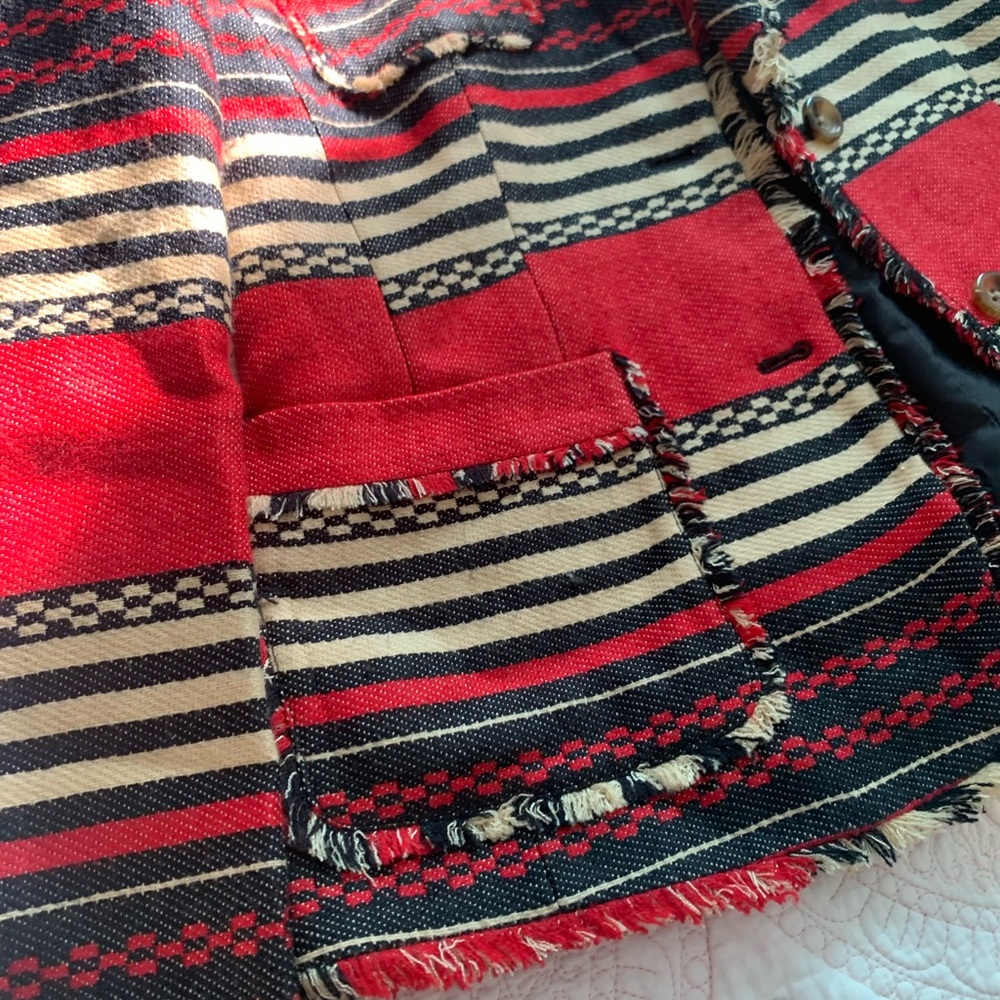 Stylish Red and Black Women's Jacket - Picture 4 of 8